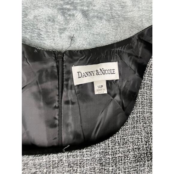 Danny & Nicole Women's Gray Tweed Dress & Matching Jacket Set Size 14P NWT - Picture 4 of 13